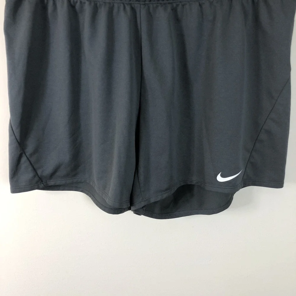 Nike Athletic Gym Running Shorts Womens XL Gray Pink Outdoor Swoosh
